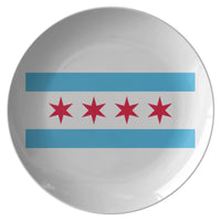 Chicago Flag Dinner Plate