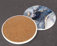 Geode Coaster Set, Blue and Gold