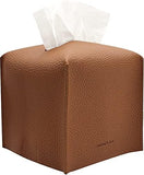 Faux Leather Tissue Box Cover