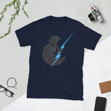 Spartan Throwing Lightning Bolt Short-Sleeve Unisex T-Shirt