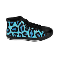 Blue Leopard Women's Hightop Sneakers