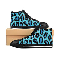 Blue Leopard Women's Hightop Sneakers