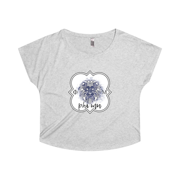 Phi Mu Sorority Tri-Blend Lion Tee