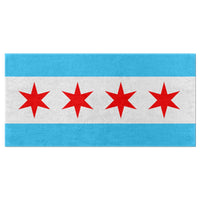 Chicago Flag Bath Towel