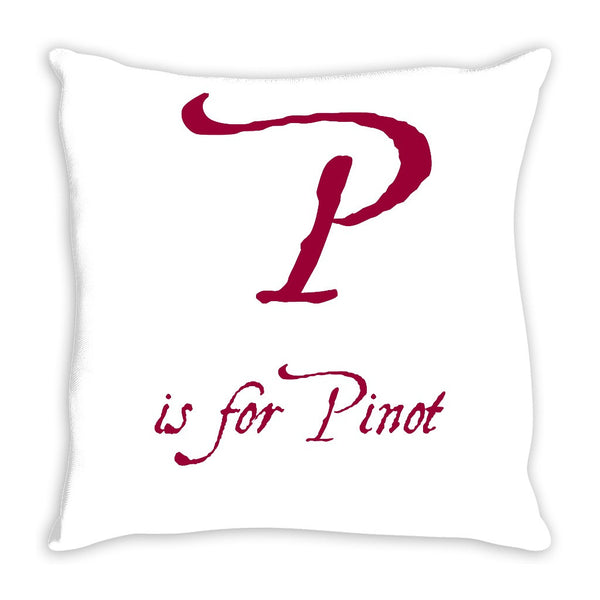 P is for Pinot 14 Inch Throw Pillow