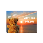 Just a Bear with Big Dreams Canvas Wrap