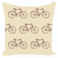 Vintage Bicycle Throw Pillow