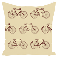 Vintage Bicycle Throw Pillow