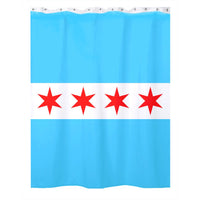 Chicago Flag Shower Curtain