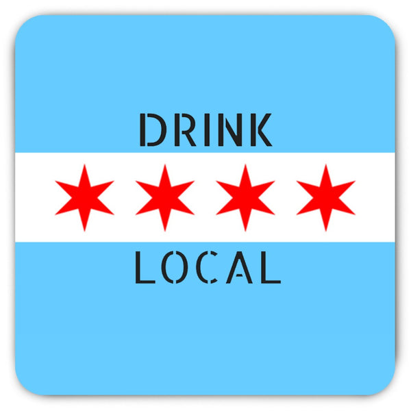 Chicago Flag Drink Local Magnet