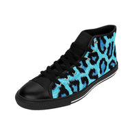 Blue Leopard Women's Hightop Sneakers