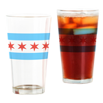 Chicago Flag Pint Glass