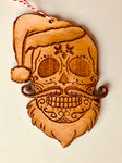 Santa Sugar Skull Ornament