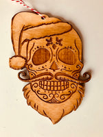 Santa Sugar Skull Ornament