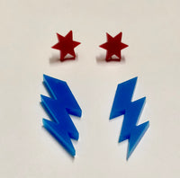 Zig Zag Pow! Chicago Proud Earring Set