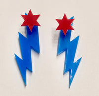 Zig Zag Pow! Chicago Proud Earring Set