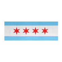 Chicago Flag Yoga Mat