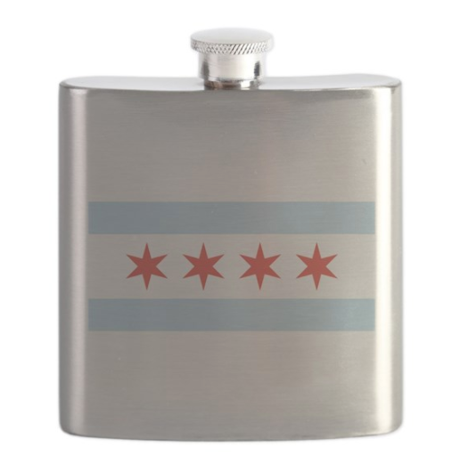 Chicago Flag 6 Ounce Flask