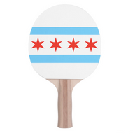 Chicago Flag Ping Pong Paddle