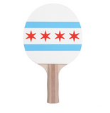 Chicago Flag Ping Pong Paddle
