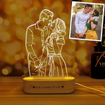 Custom 3D Glass Photo Light Up Lamp