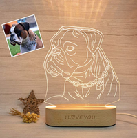 Custom 3D Glass Photo Light Up Lamp