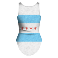 Chicago Flag One Piece Bathing Suit