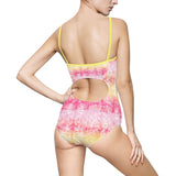 Women's Shibori Tie Dye One-piece Swimsuit