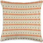 Backgammon Midcentury Modern Patterned Throw Pillow