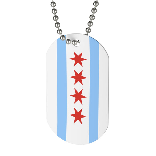 Chicago Flag Dog Tag