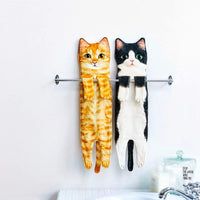 Hanging Cat Hand Towels