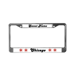 Chicago Flag License Plate Frame