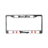 Chicago Flag License Plate Frame Sweet Home Chicago