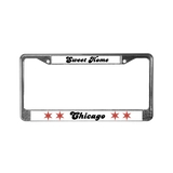 Chicago Flag License Plate Frame
