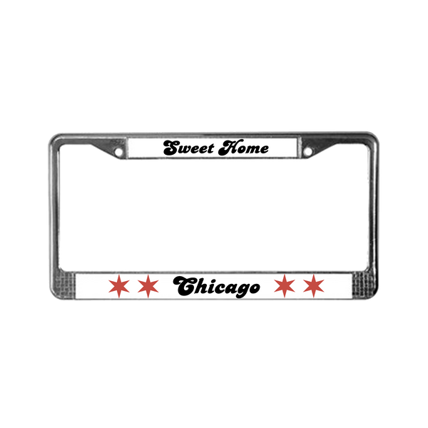 Chicago Flag License Plate Frame