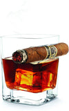 Whiskey Glass with Built in Cigar Holder