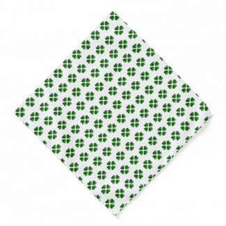 Heart-Shaped Four Leaf Clover Lucky Bandana