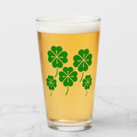 Irish Clover Pint Glass