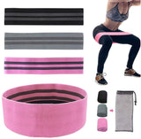 Fabric Resistance Bands, Cotton/Latex Non-Slip Glute Band Set