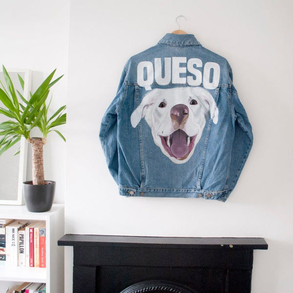 Custom Painted Pet Portrait Denim Jackets