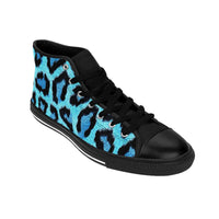 Blue Leopard Women's Hightop Sneakers