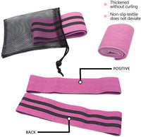 Fabric Resistance Bands, Cotton/Latex Non-Slip Glute Band Set