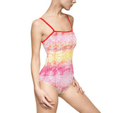 Women's Shibori Tie Dye One-piece Swimsuit