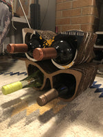 Upcycled Cardboard Stacking 2 Bottle Wine Rack