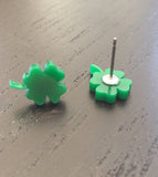 Zig Zag Pow! Four Leaf Clover Stud Earrings
