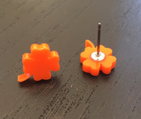 Zig Zag Pow! Four Leaf Clover Stud Earrings
