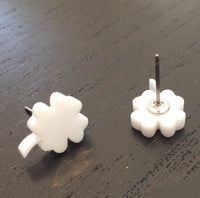 Zig Zag Pow! Four Leaf Clover Stud Earrings