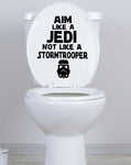 Aim Like a Jedi Toilet Seat Decal