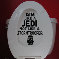 Aim Like a Jedi Toilet Seat Decal
