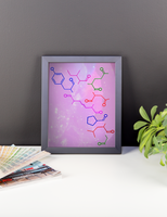 Oxytocin Molecule Framed Poster